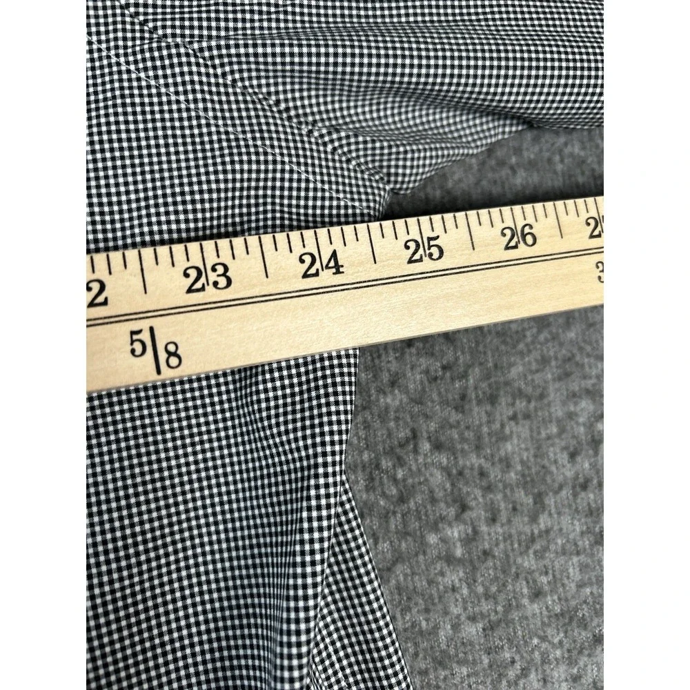 Polo Ralph Lauren Shirt Men XXL Slim Fit Black White Check Long Sleeve Button Up